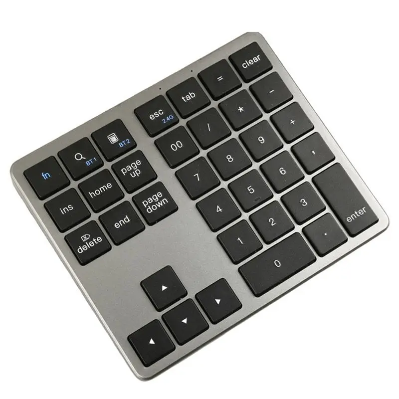 A40Z-2.4G Bluetooth Number Pad Ultra-Thin Wireless Numpad USB Rechargeable Numeric Keypad For IOS Android Window