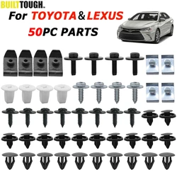 50X Engine Under Cover Clips Bumper Wheel Arch Fender Shield Splash Guard Screws Push Rivets For Toyota Camry Corolla RAV4 Lexus