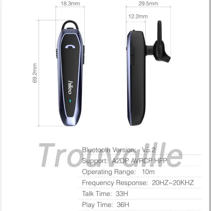 Trouvaille jednoucho bezprzewodowy zestaw słuchawkowy Bluetooth EarphoneLotus słuchawki douszne bezprzewodowy słuchawki douszne 36 godzin jazdy