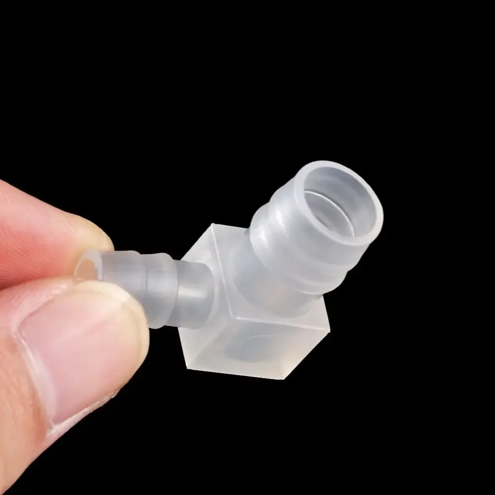 10Pcs  Plastic Elbow Connectors 90 Degree Transparent Aquarium Tank Fittings 4-20mm Pagoda Hose Joint Garden Irrigation