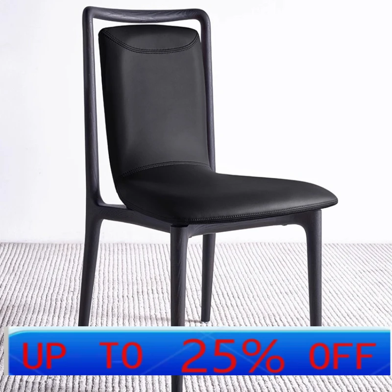 

LH solid wood retro dining chair minimalist antique home restaurant high-end dining chair