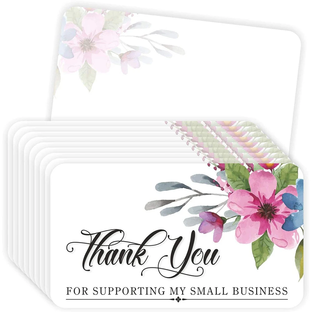 Multi-use 10-30pcs Mini Thank You Card 5.4*9cm Simple Fashion Dsign Scrapbooking Prty Ivitation DIY Decor Gft Prty Card