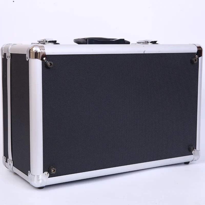 Black Multifunctional Aluminum Alloy Box Equipment Transportation Portable Aluminum Alloy Toolbox Aluminum Box Storage Suitcase