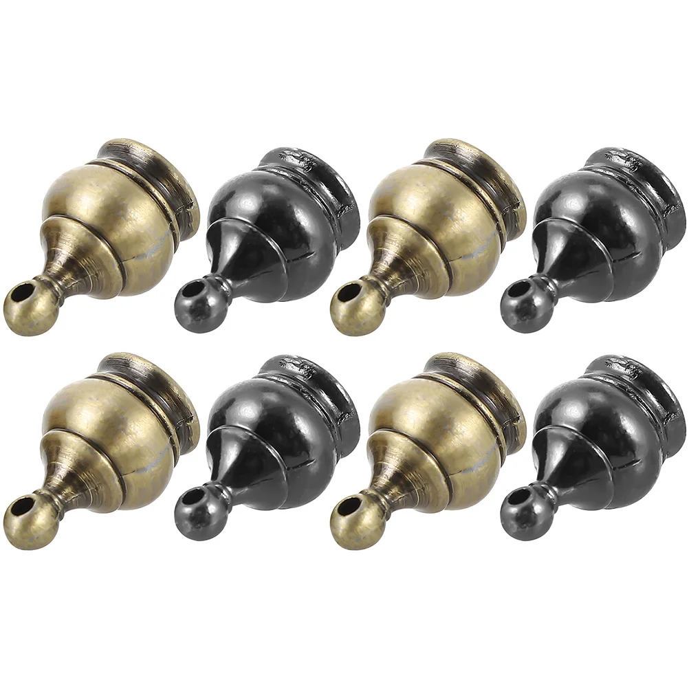 

8 Pcs Finials Caps Chandelier Nuts Light Covers Lamp Finial Caps for Shade Brass Lampshade Holder DIY Fixtures Zinc Alloy