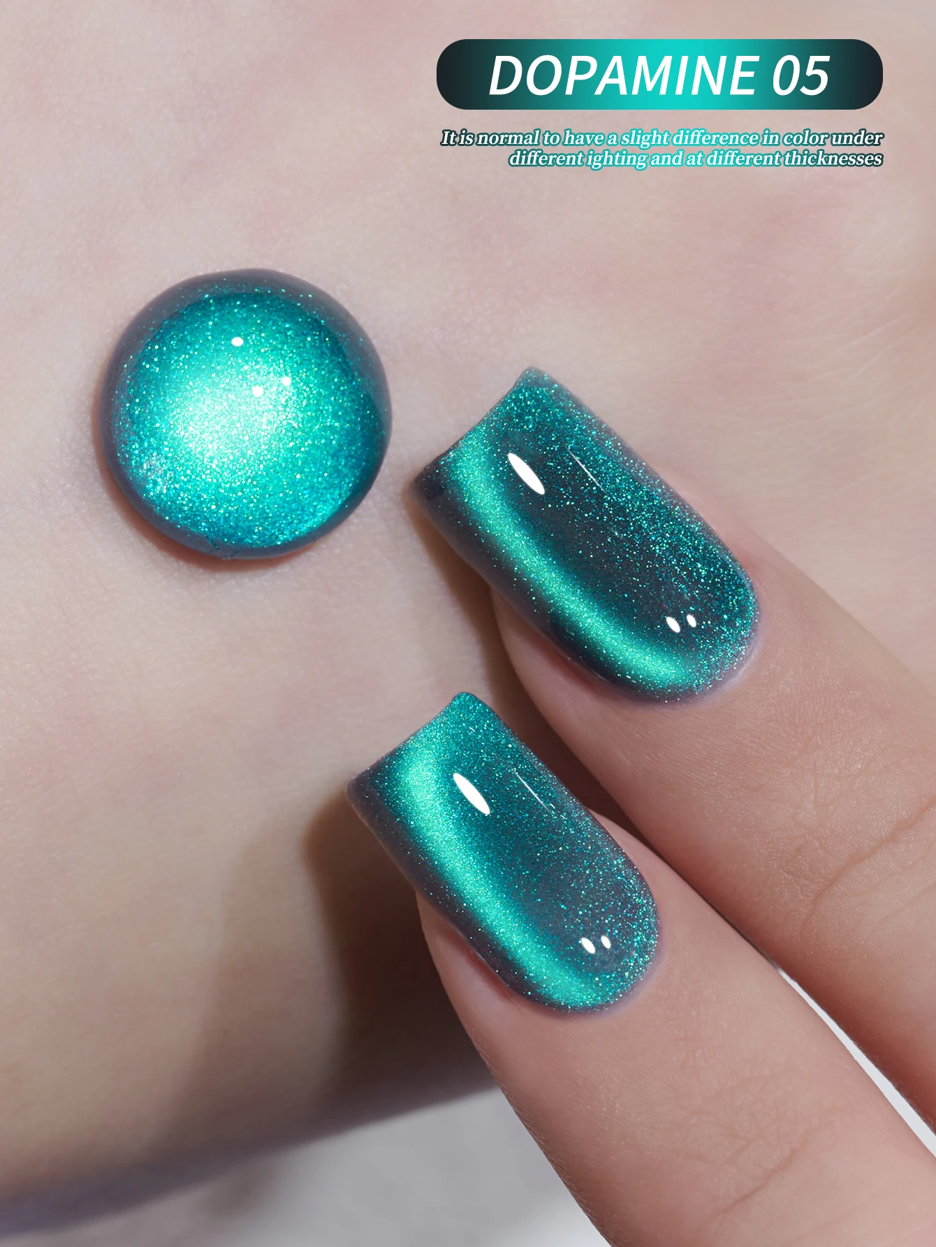 1pc garrafa cilíndrica dopamina olho de gato 05 --- super brilhante pavão azul olho de gato unha polonês gel arte do prego diy