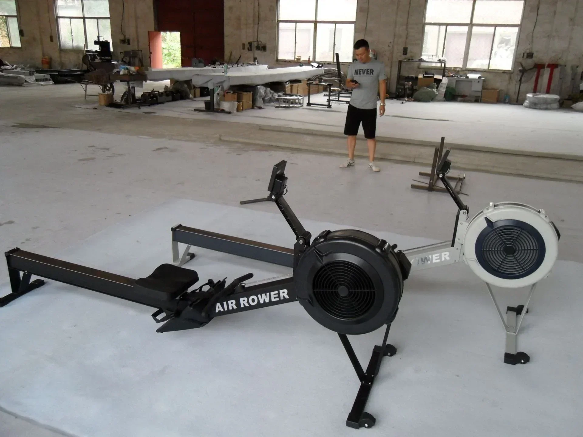 High Quality Gym Fitness Equipment Heavy Duty Rowing Machine Cardio Air Rowing Rower for Club