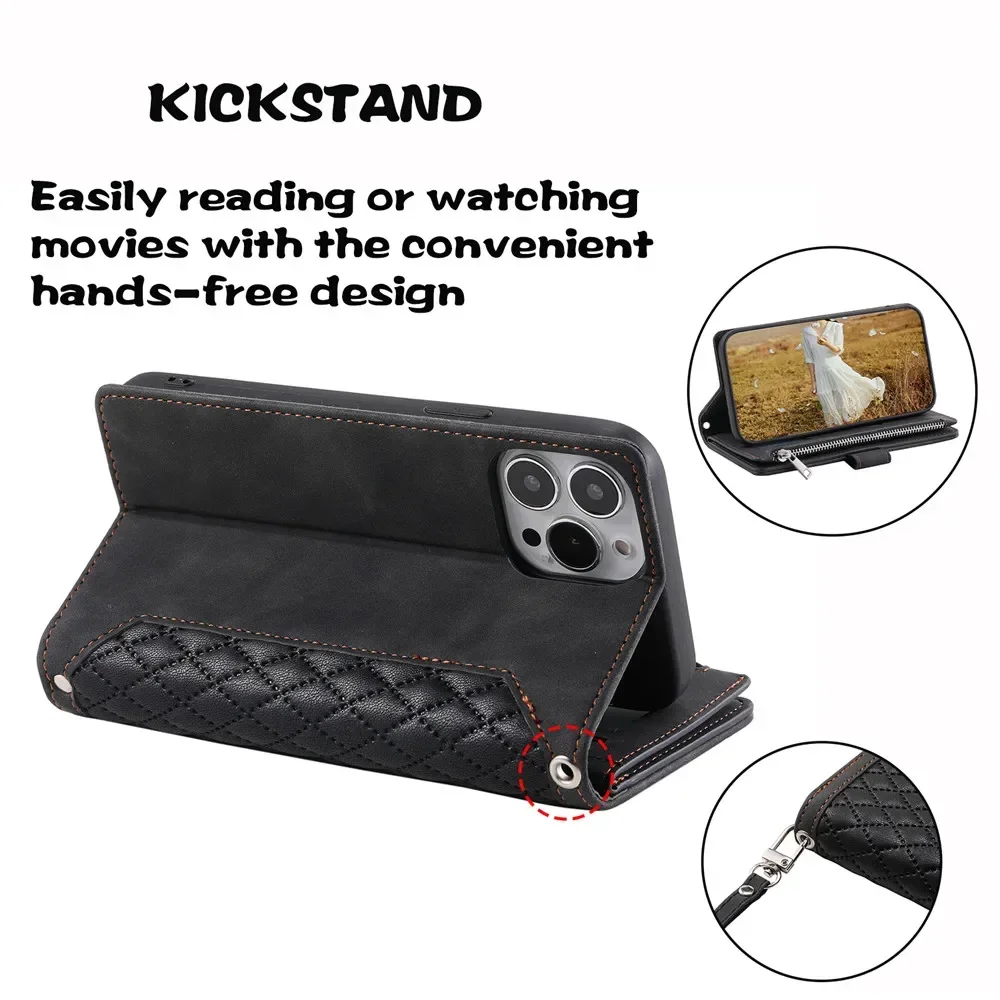 Flip Case For Nokia X30 Multi Card Slot Leather Zipper Book Funda For Nokia G22 G60 G21 G11 G20 G10 C20 C10 5.4 5.3 Wallet Cover