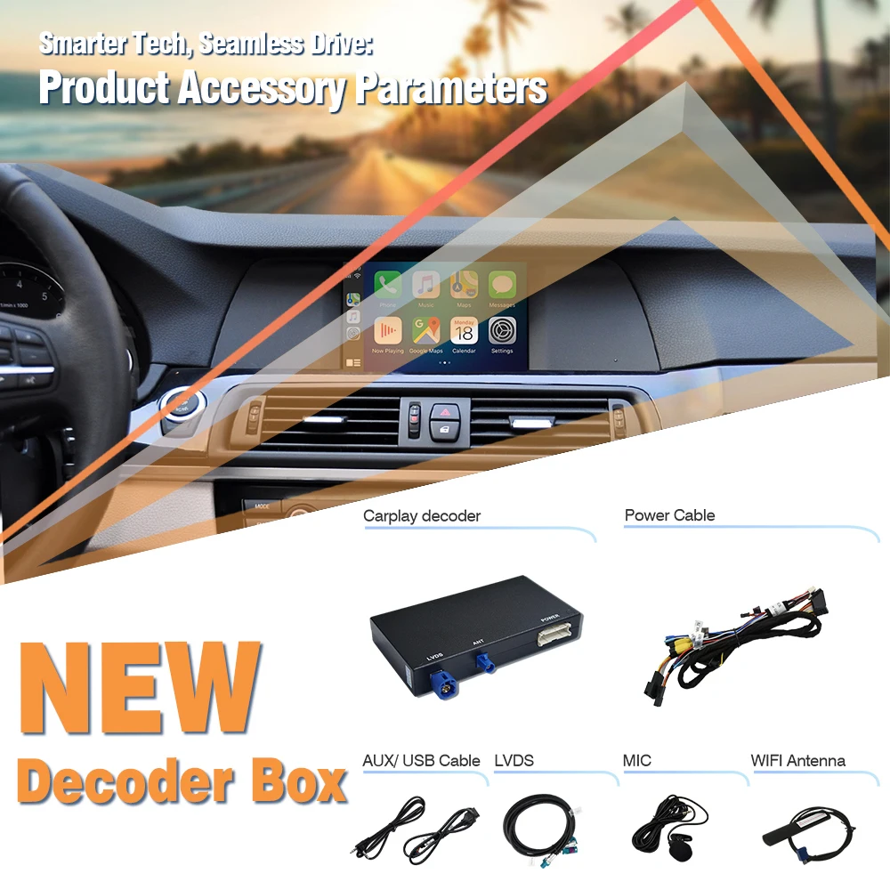 AUTOTOP Kabelloses CarPlay Android für BMW NBT CIC EVO 1 2 3 4 5 Serie X1 X3 X4 X5 X6 F56 F15 F16 F25 F26 F48 F10 F22 F20 F30 E60 – Detail 13
