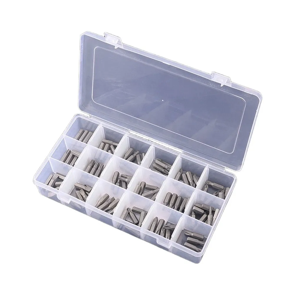 108Piece 1 Inch Carbon Steel Screwdriver Bit Set-Phillips Flathead Torx Driver Bits For Electric Drill Ratchet Wrench Tool