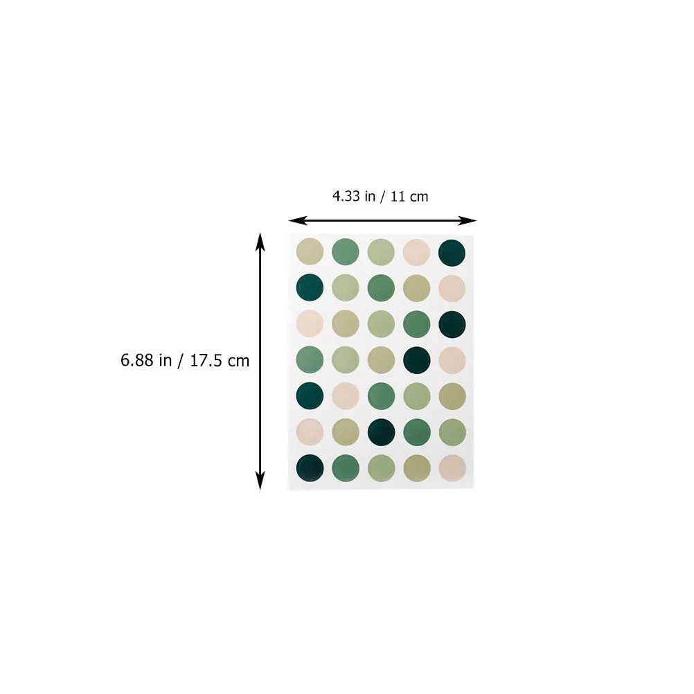 20Sheets Translucent Color Dot Stickers Coding Labels for Organizer Notebook Diary DIY Scrapbook Self-Adhesive Decorative Seal