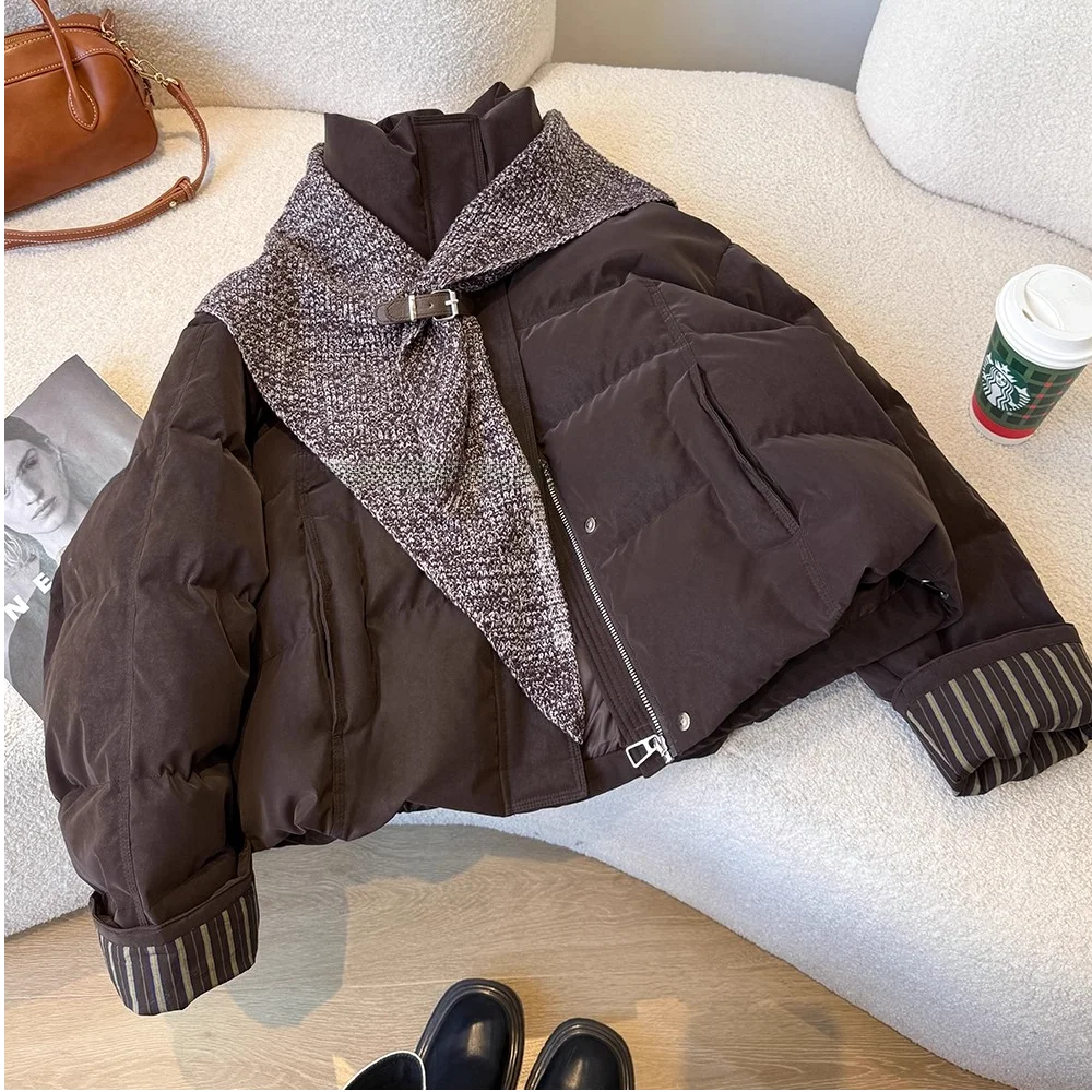 

Winter Cotton Jaet Women's ort Sle Design Sensation Super Good Looking High-End Feel Outerwear Top