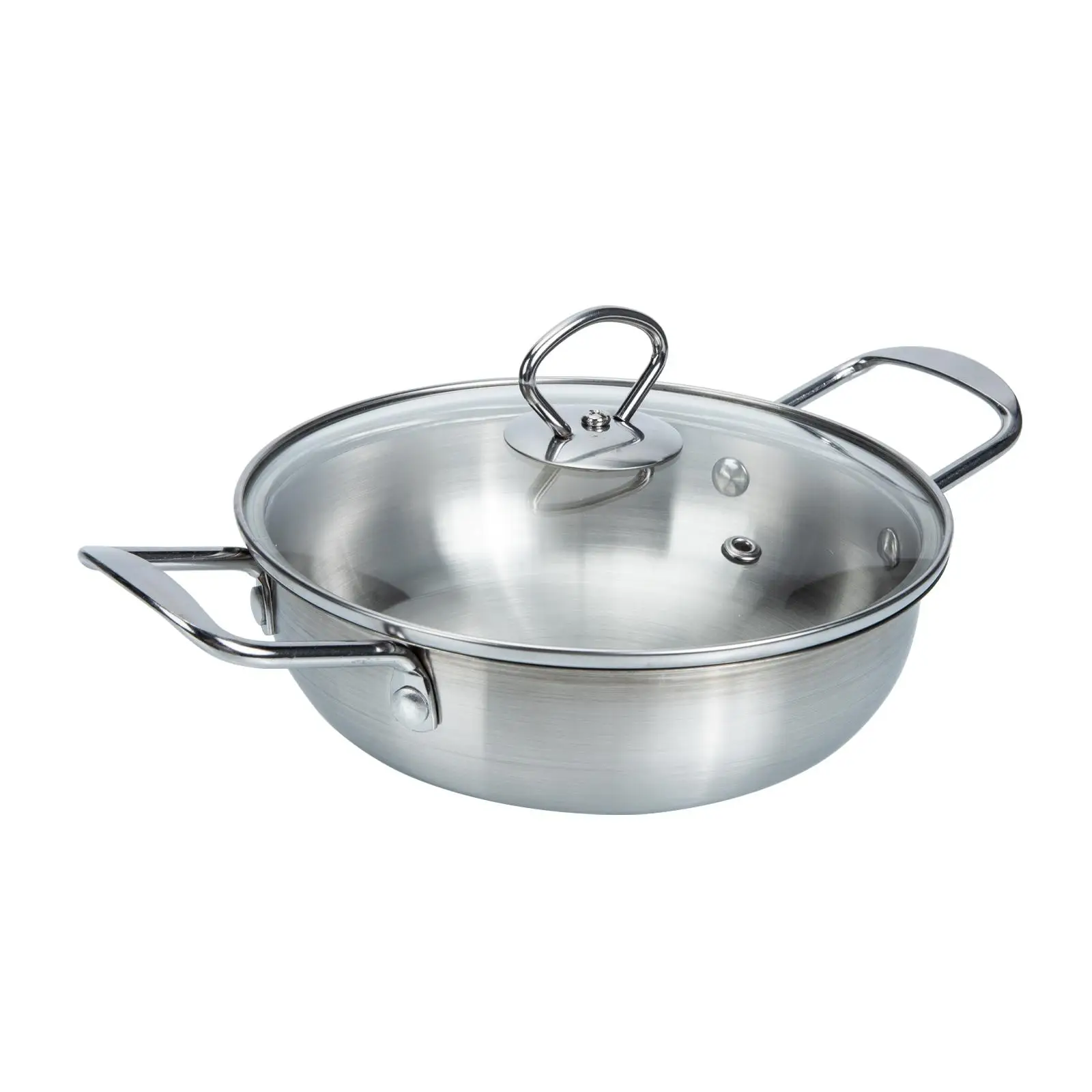 

Stainless Steel Mini Ramen Soup 18cm Silver Kitchen Cookware Thickened Alcohol Pot Household Hot Pot Noddle