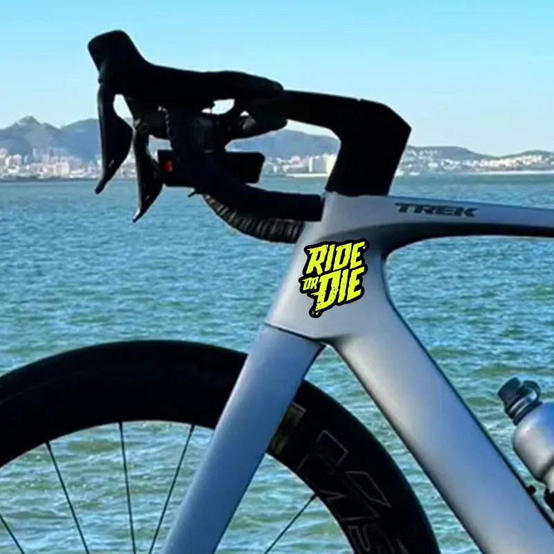 1PC Ride or Die Bicycle Frame Stickers DIY Mountain Bike Mtb Stickers Top Tube Waterproof Vinyl Decals Motorcycle Accessories image 5
