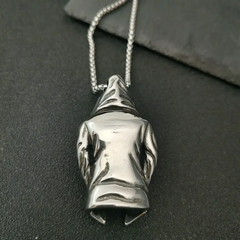 Men's Stainless Steel Retro Punk Dark Style Assassin Cloak Windbreaker Pendant Fashion Accessory