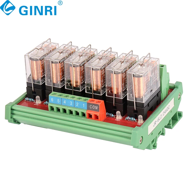 โมดูลรีเลย์ JR-6L2 24v 6 ช่องสัญญาณ แบบหน้าสัมผัส 2NO 2NC