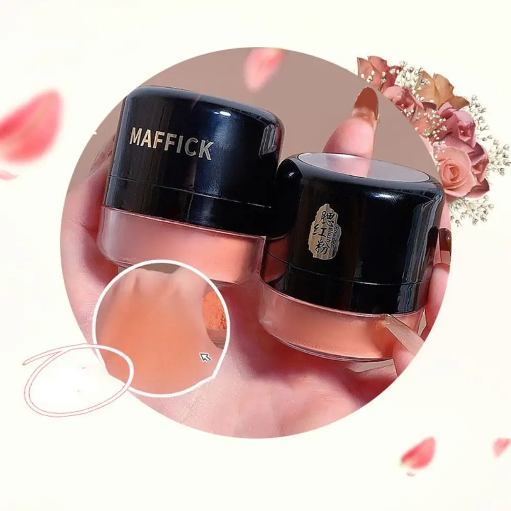 Verhelderende zweetbestendige poederblusher Lasting Natural Cheek Rouge Mushroom Head Orange Oil-control gezichtspoeder