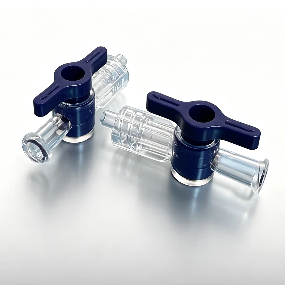 20PCS Plastic Two-Way Stopcock Valve Non-Leaking Sample Loop Ideal for Home Improvement And General Repair