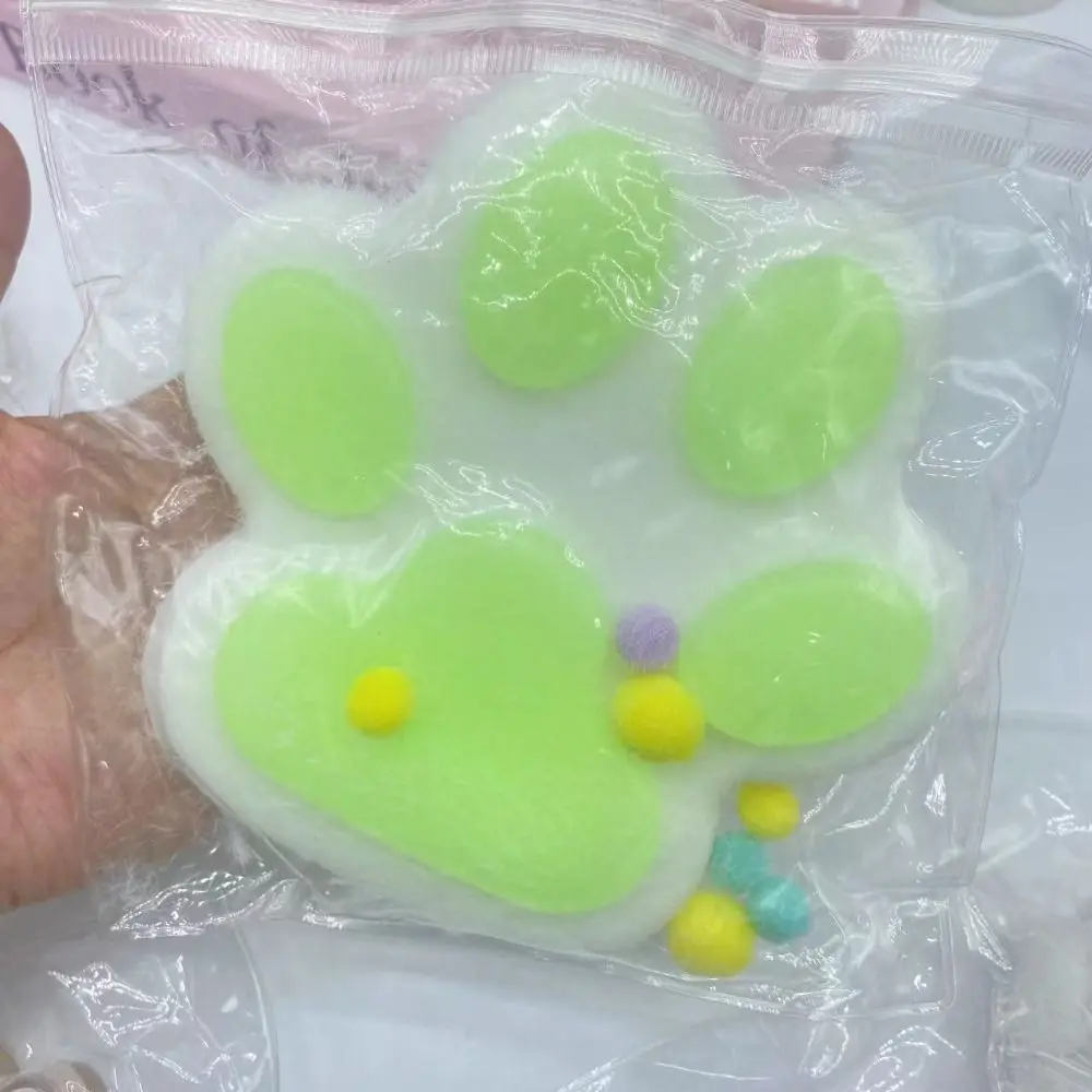 Novelty Super Large Cat Paw Squeeze Toy Kneading Soft Cat Paw Fidget Toy Silicone Colorful Cat Paw Pinch Toy Children