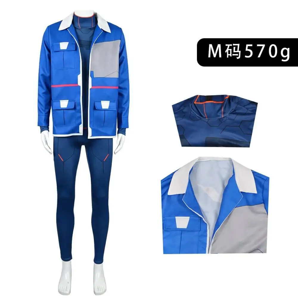 Game Cyberpunk Cosplay Edgerunners 2 Netrunner D Cosplay Costume Blue Cargo Jacket Coat Unisex Comic Halloween Party - view 6