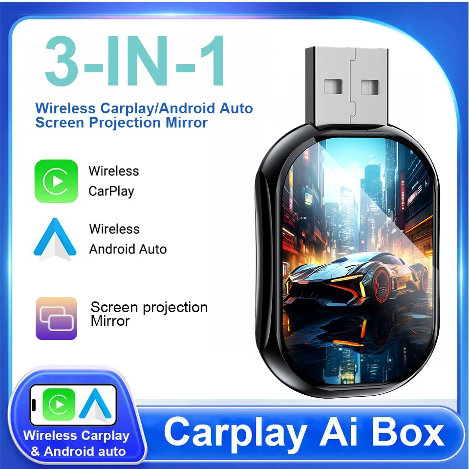 

3 в 1, беспроводной адаптер Carplay Mirror Link Carplay Android Auto USB Dongle, проводной Carplay к беспроводному адаптеру для VW Toyota Nissan Honda