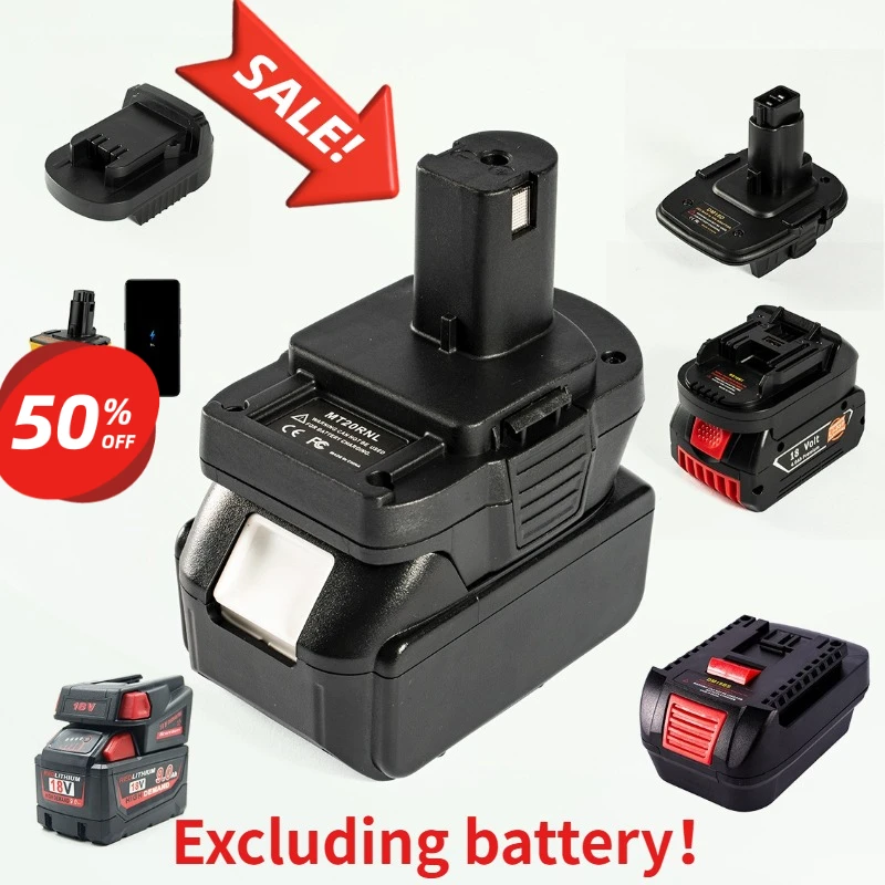 

18-20V Battery Adapter for Dewalt/Makita/Milwaukee/Ryobi/Bosch Electrical Tools Use Battery Converter
