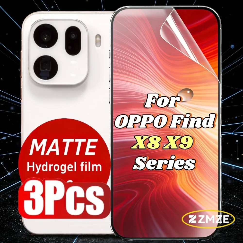 Protector de pantalla esmerilado de hidrogel, no de vidrio, para OPPO Find X9 X9 Pro X9 Ultra X9+ X9S Pro X8 X8 Ultra X8S X8S+, 3 uds.