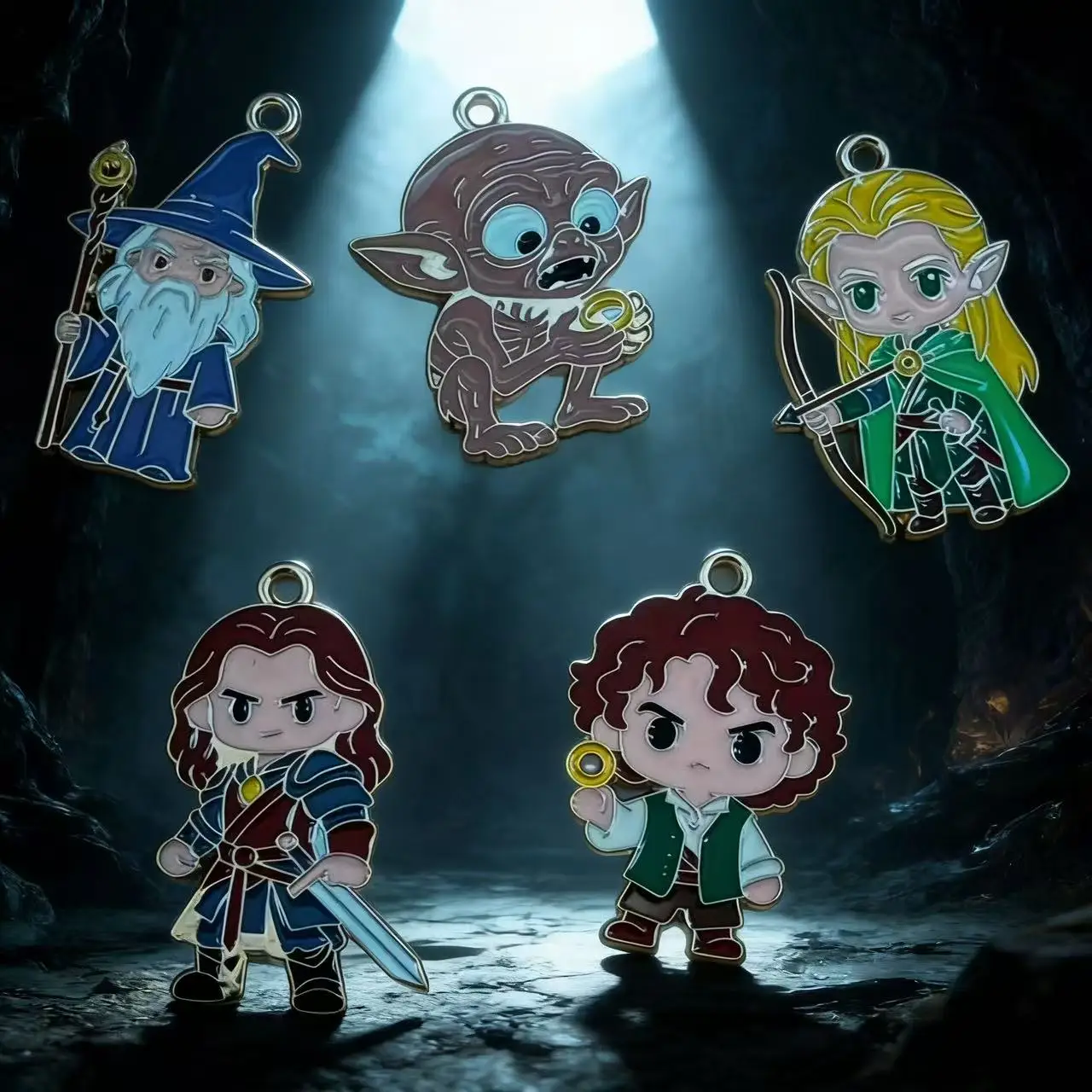 

5 шт. милых мультяшных эмалевых подвесок-шармов для косплея, DIY-украшений, изготовления браслетов, сережек, аксессуаров ручной работы