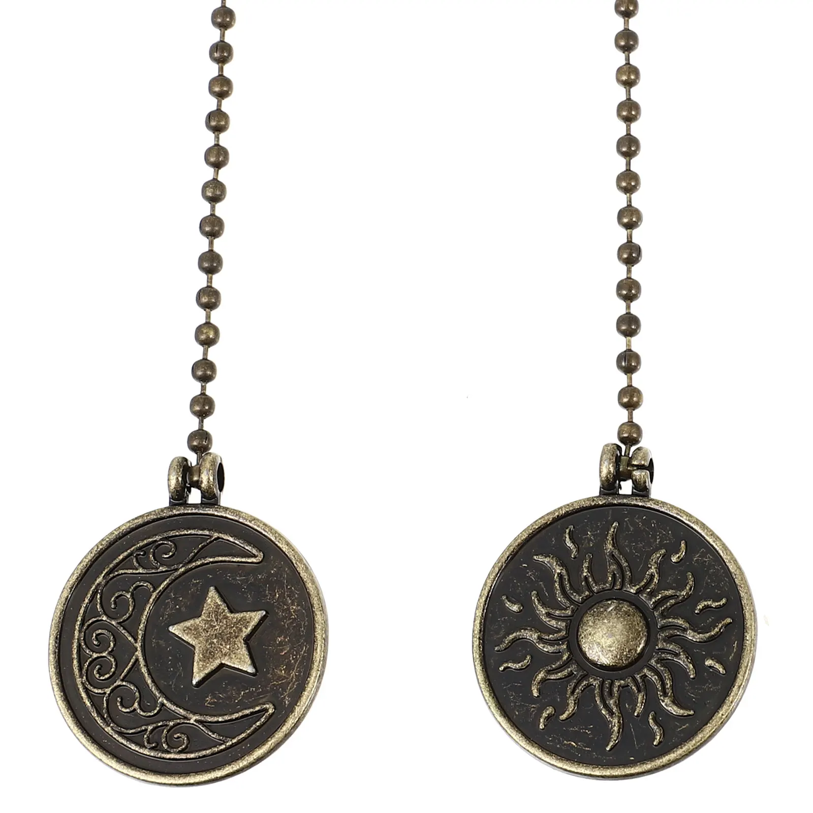 2Pcs Zinc Alloy Chain Decor Light Accessory Ceiling Fan Pull Chain Hanging Lights Small Lamp Pendant Retro Home