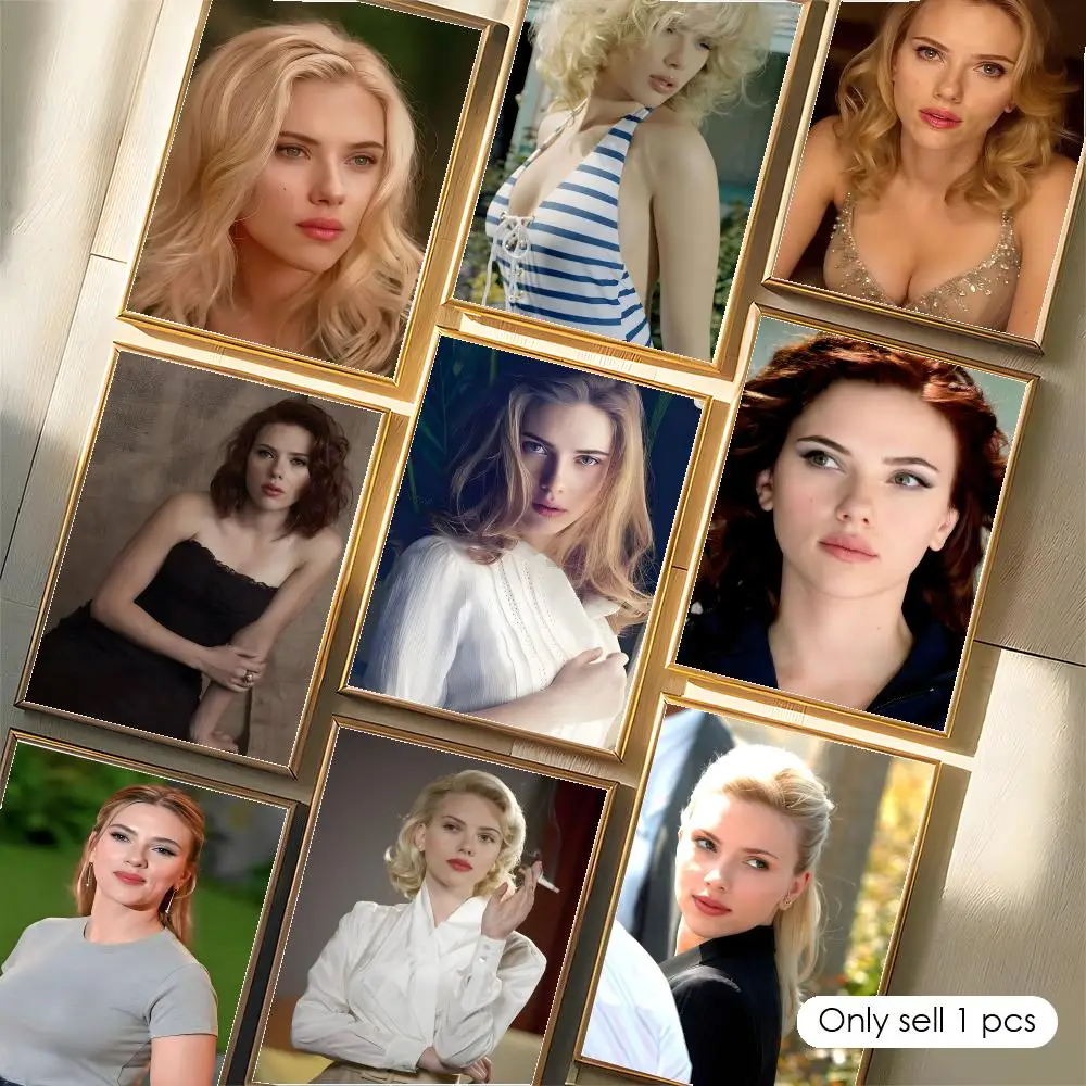 Actress Icon Scarlett Johansson Painting Calligraphy Poster Office Fine Reproduction French Canvas