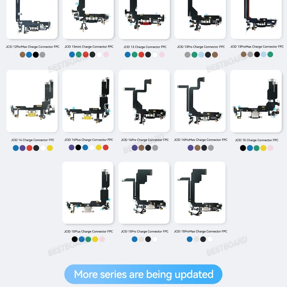 Cable flexible de carga para iPhone 8 7 Plus X XS Max XR 11 12 13 14 15, conector de carga, puerto USB, pieza de reparación 4