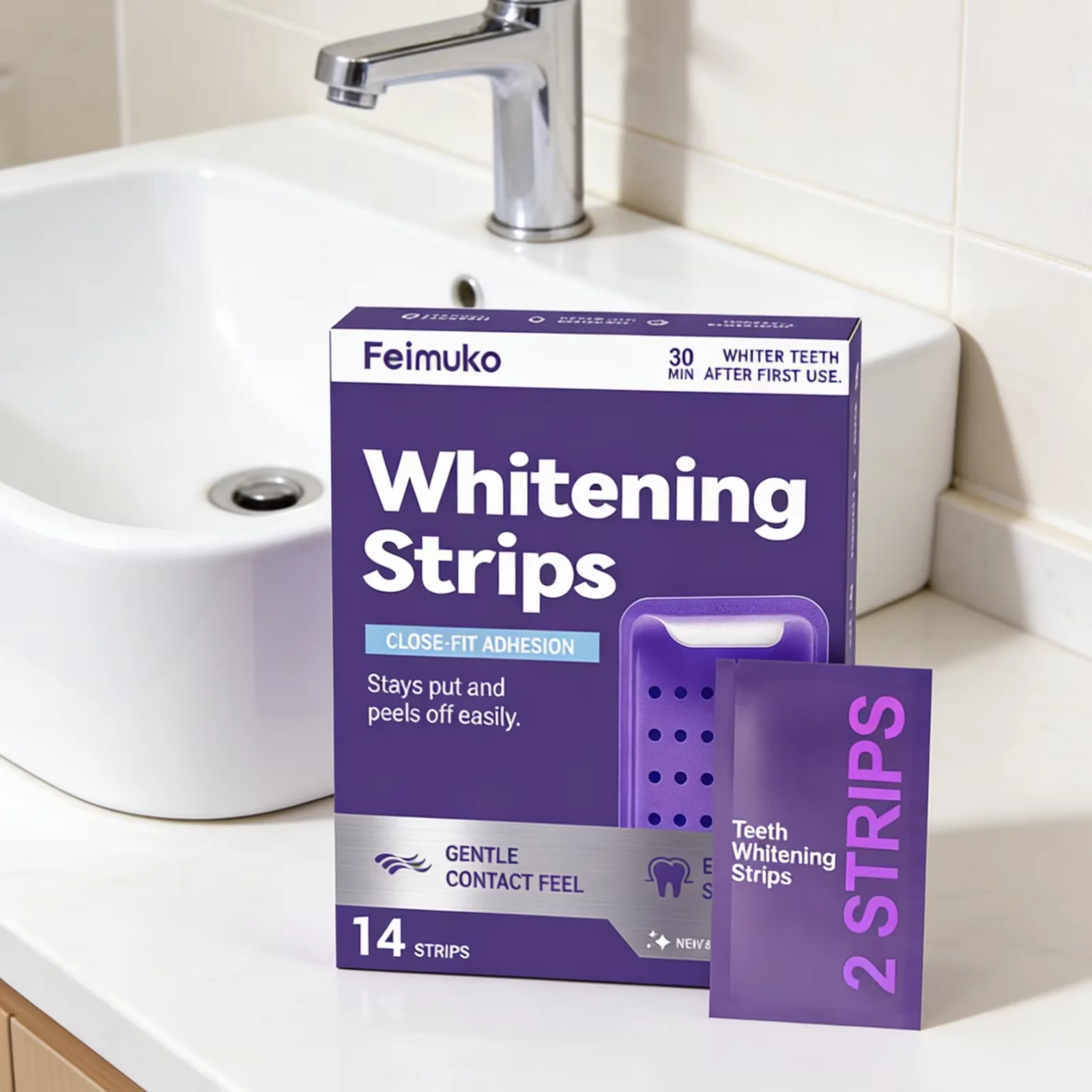 

Отбеливающие полоски Feimuko для зубов: удаление пятен от кофе и курения, глубокое очищение, осветление, натуральная мягкая формула, уход за зубами