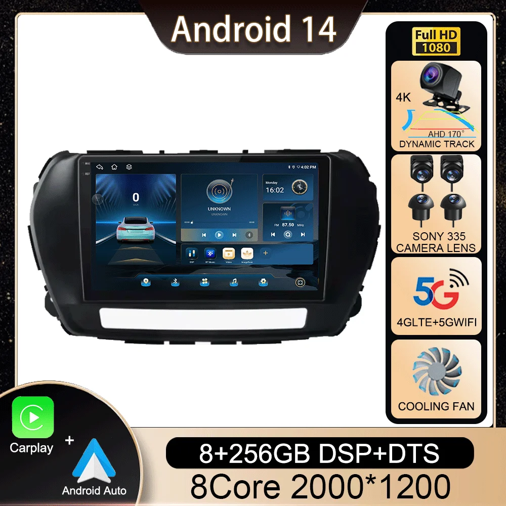 Android 14  Wireless CarPlay Android Auto Radio for Great Wall Wingle 5 2017 2018 2019 2020 2021 4G Car Multimedia GPS