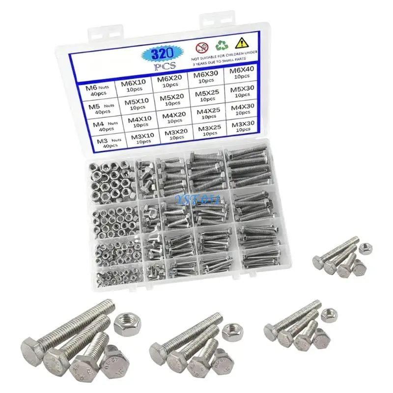 E15A 320pack منظمات تخزين من الفولاذ المقاوم للصدأ للمشروعات الاحترافية