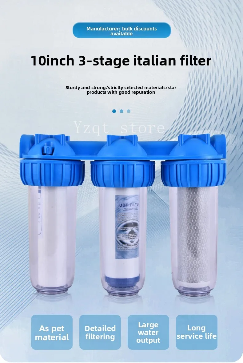 10-Inch three-stage Italian filter Livestock farm high-pressure cleaning equipment Three-stage pre-filter washable core