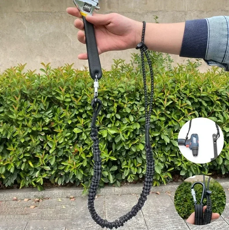 حبل حبل بنجي آمن متين مع حلقة تسلق للتخييم المضاد للسقوط والتسلق الجوي #4
