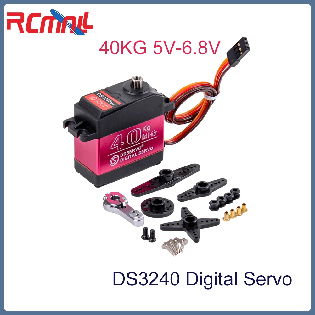 DS3240 Digital Servo 40 kg 4,8–6,8 V großes Drehmoment Stahlgetriebe IP66 wasserdicht 270 Grad mit 25T Servoarm für RC Car Robotic