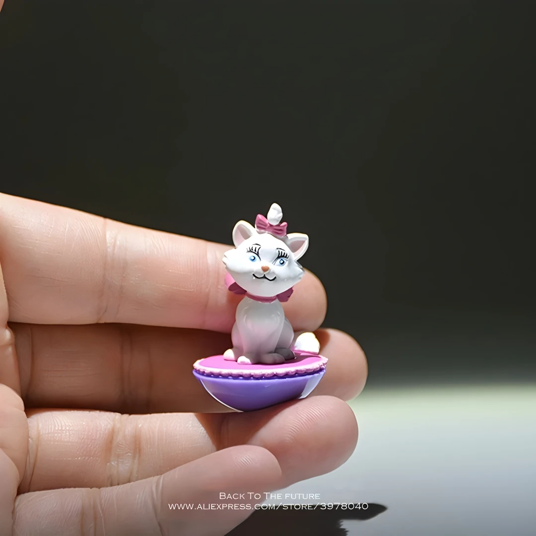 Disney The Aristocats Marie Cat 4cm Action Figure Anime Decoration Collection Figurine Mini Doll Toy Model For Children Gift