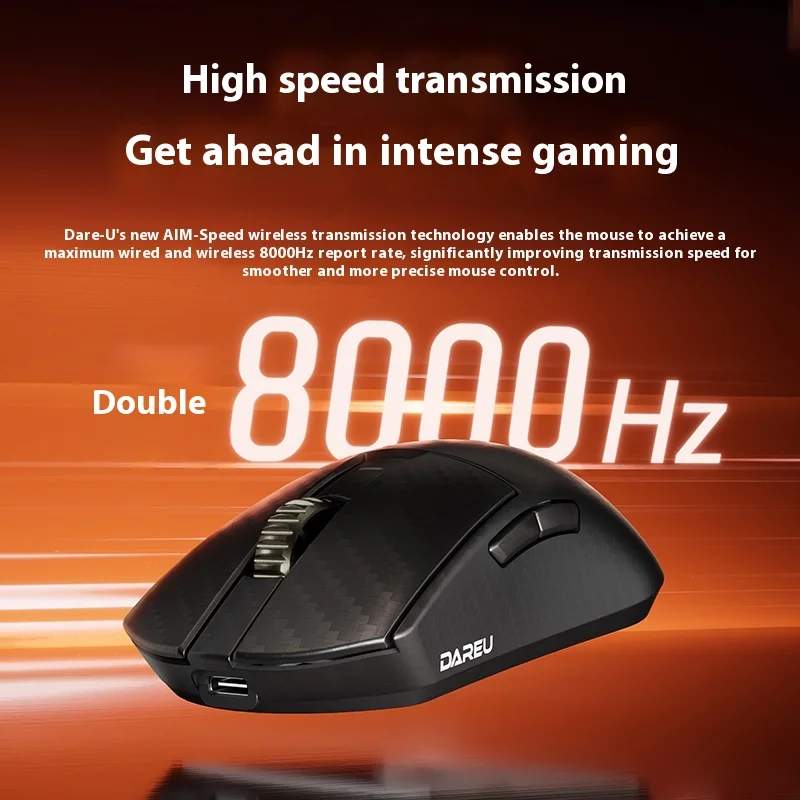 Dareu A950 ماوس لاسلكي فائق ثلاثي الوضع ماوس 8000 هرتز معدل التجديف ألياف الكربون خفيفة الوزن الألعاب الفئران ألعاب ملحقات الكمبيوتر