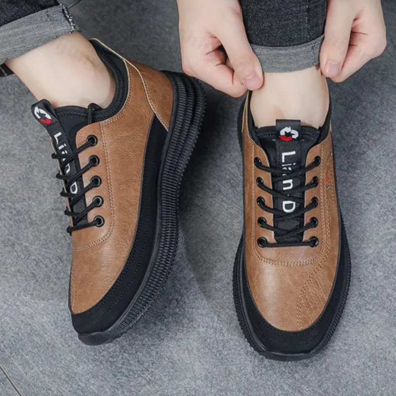 2025 Autumn New Men's Retro Low Top Casual Single Shoes Fashion Trend Versatile Comfortable Wear-resisdent Slip on Flat Sneakers