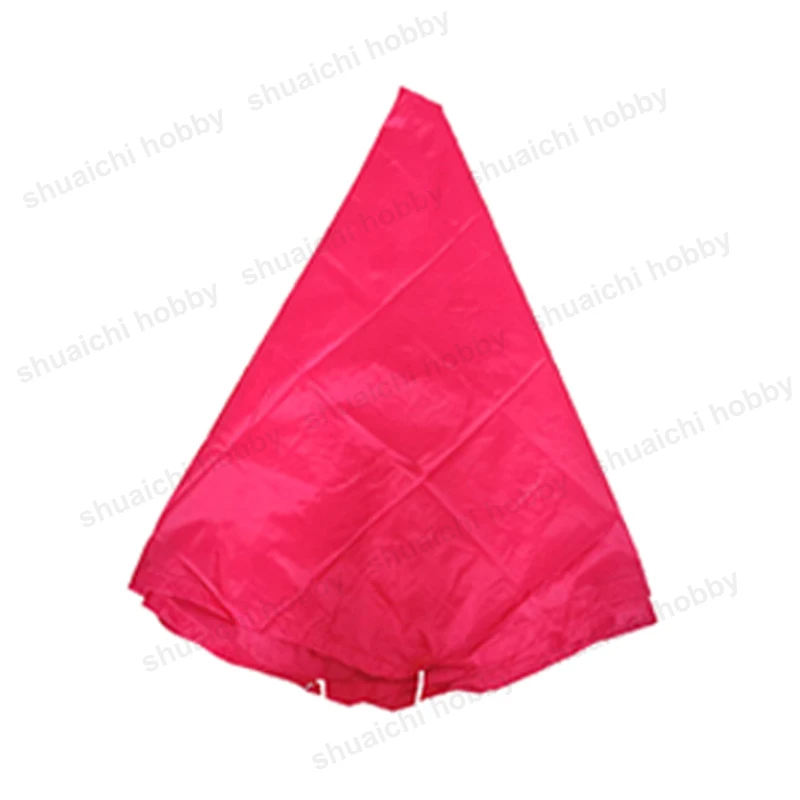 1PC Nylon Parachute Dia 60cm 90cm Red Recovery Canopy 500g/1000g Load Parachutes for Solid Rocket Model DIY Handmade Accessories