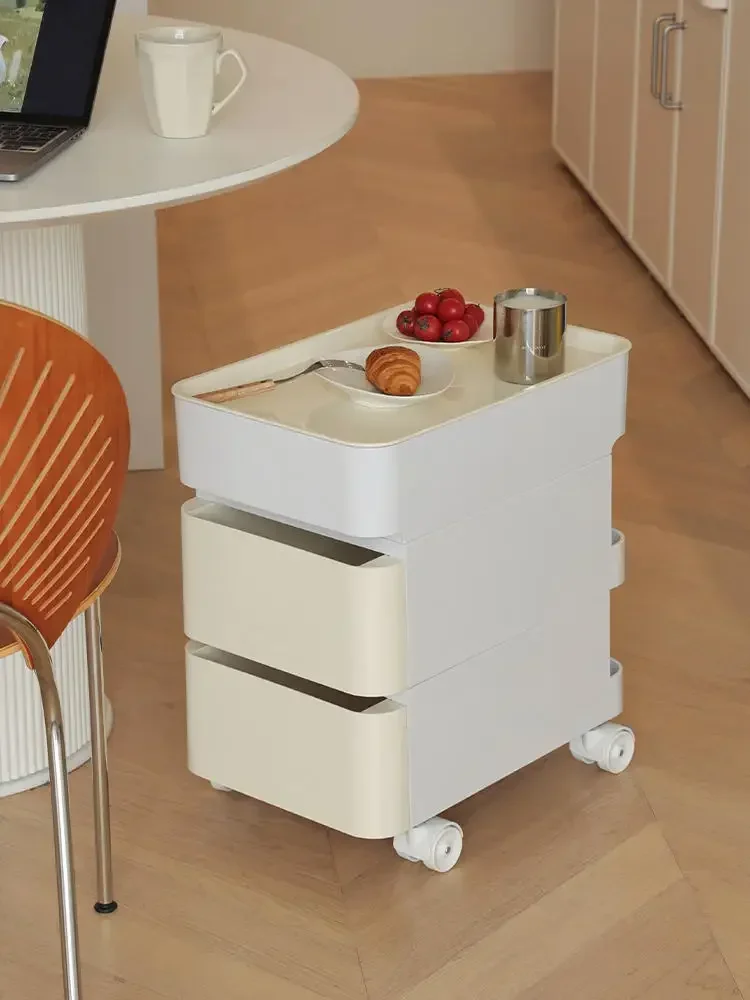 Movable Storage Cabinet Plastic Chest Of Drawers Home Cart Living Room Storage Cabinet Sofa Sideboard Bedside Cabinet