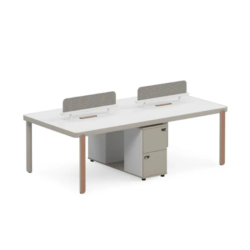 Four-person Thickened Aluminum Office Computer Desk Staff Modern Open Office Desk