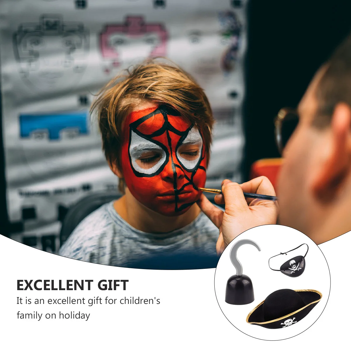 3피스 할로윈 해적 의상 패션 캐리비안 코스튬 액세서리 세트 파티 코스프레 소품 해적 코스튬 세트