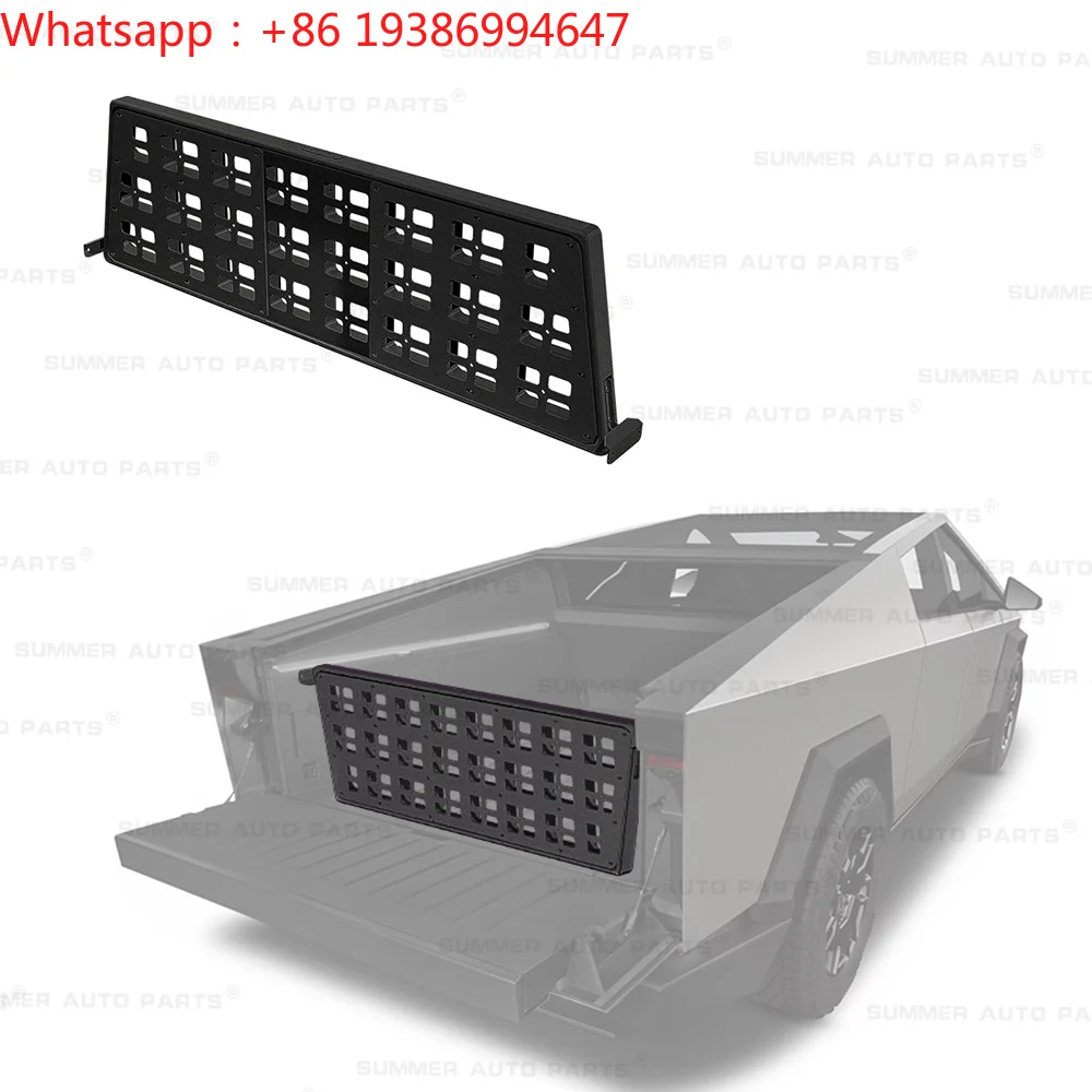 For Summer Auto Parts Car Aluminium Adjustable Length Cargo Trunk Bed Divider Load Plate for 2025 Cybertruck Accessoire