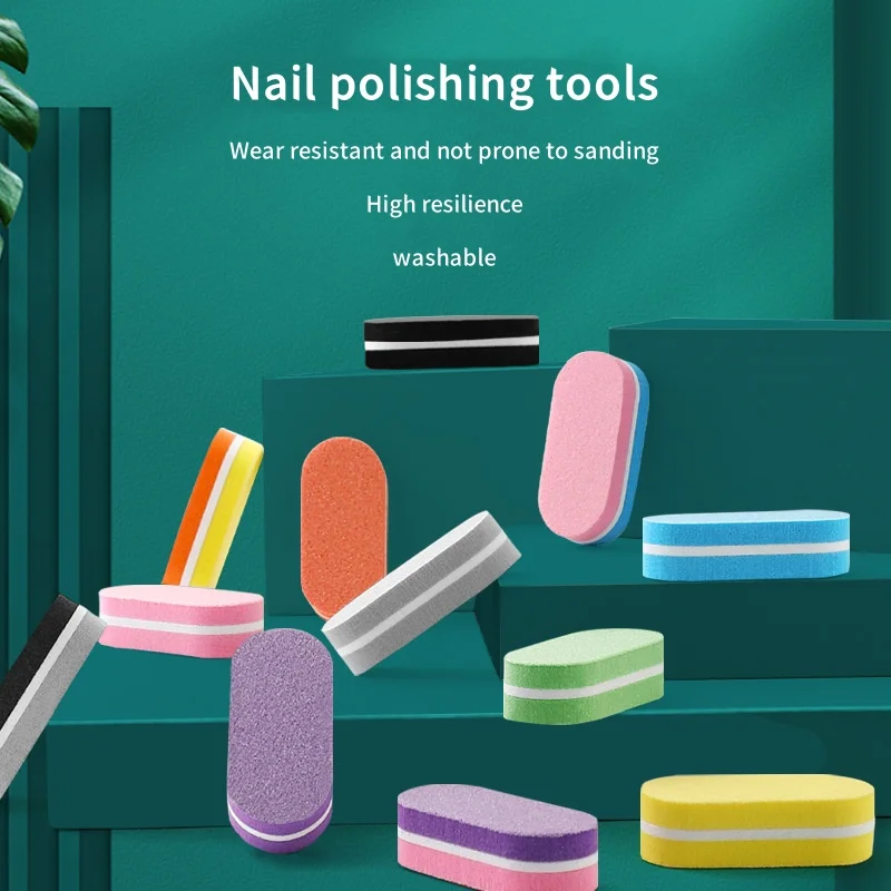 lima de uñas Mini Nails Sponge File Buffer Block Buffing Sanding File Professional Pedicure Manicure Tool Colorful Nail File 1pc