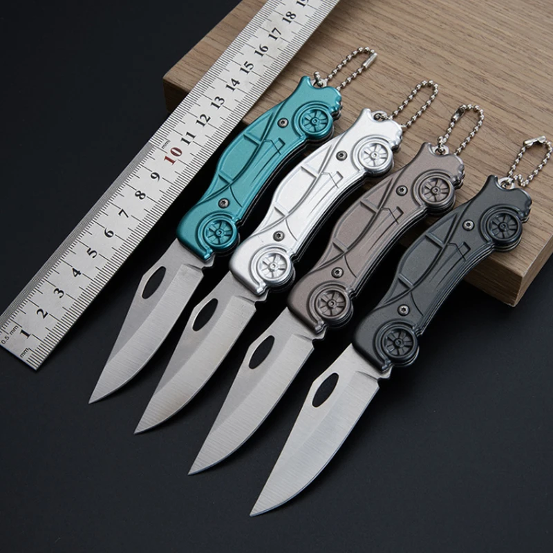 Outdoor Mini Knife Portable Paring Folding Knife Stainless Steel Survival Knife for Hunting Camping Fishing Fruit Cutting Tool