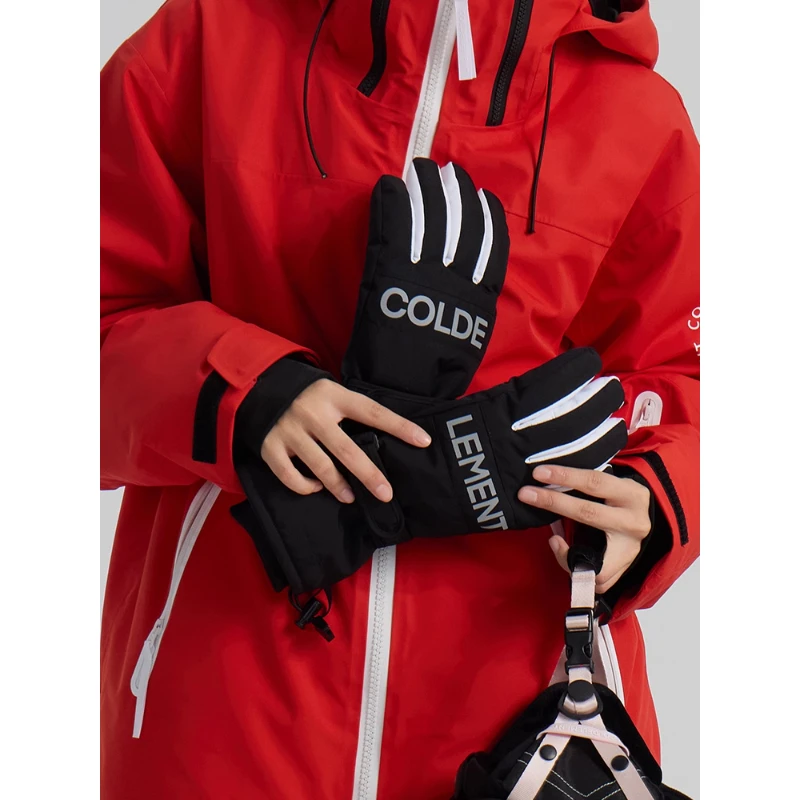 Coldelement Теплые лыжные перчатки, перчатки для сноуборда, зимние перчатки для катания на снегоходе, ветрозащитные и водонепроницаемые, без разбрызгивания