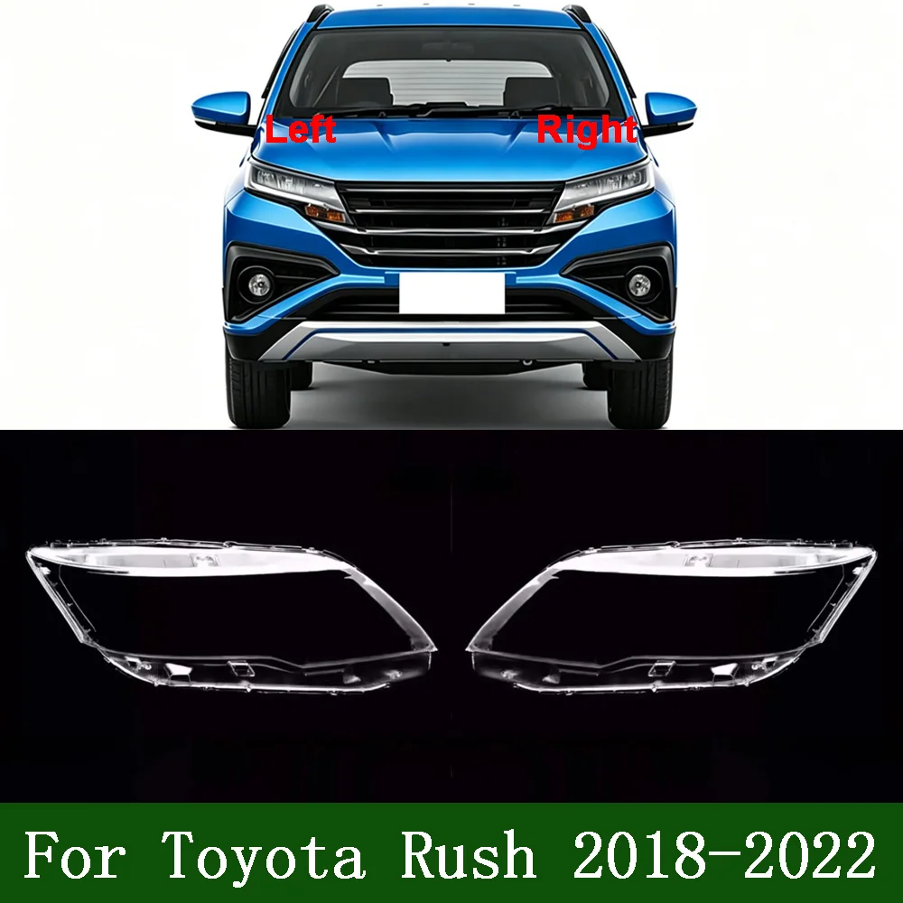 

Car Front Headlight cover 2018-2022 For Toyota Rush Headlamps Cover Transparent Lampshade Case Headlights Shell Lens Plexiglass
