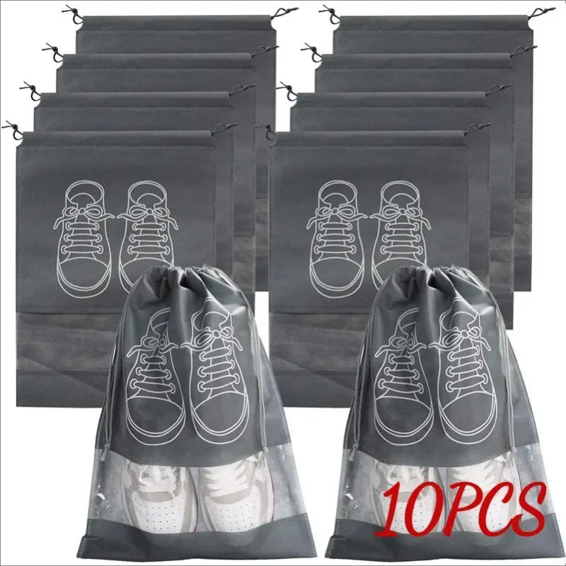 1/5/10PCS Shoes Storage Organizer Bags Non-woven Travel Portable Closet Bag Waterproof Shoes Storage Packing Pouch Organizers