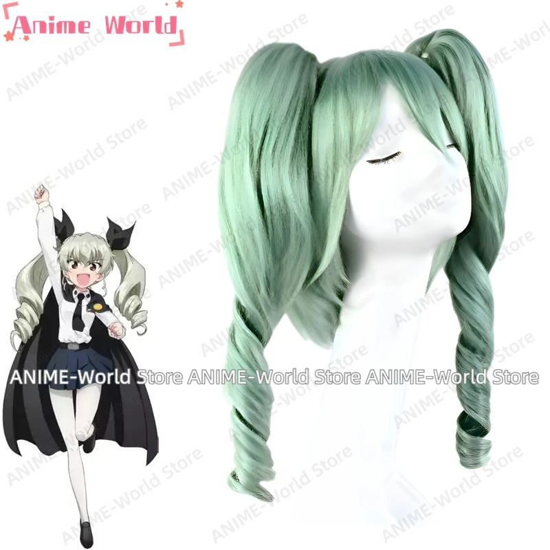 《Custom Size》Anime Game Girls Und Panzer Anchovy Chiyomi Anzai Cloak Uniform Cosplay Costume Halloween Wig Clothing view 4